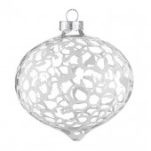 Stipple Glaze Clear Onion Christmas Baubles 